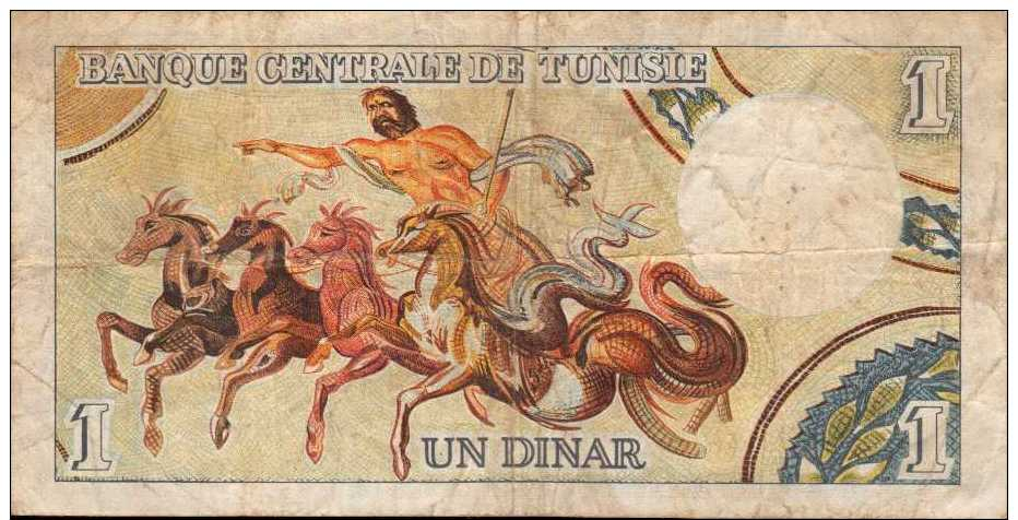 TUNISIE 1 Dinar   Du  1/6/1965  -  Pick 63 A - A VOIR - Tunisia