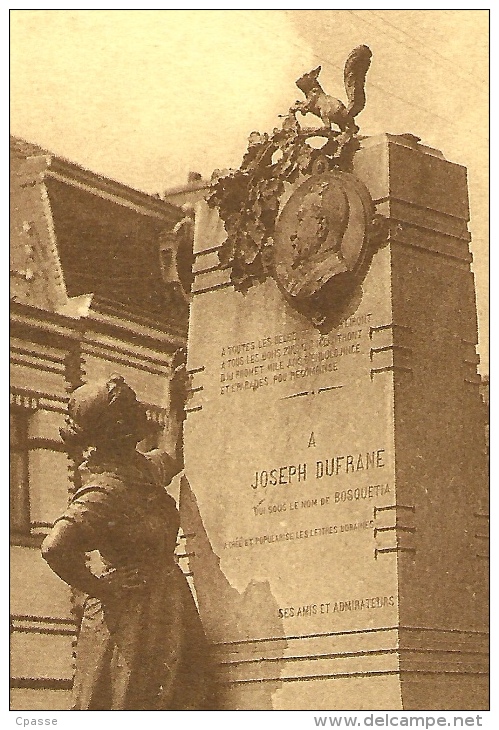 CPA BELGIE BELGIQUE - FRAMERIES - Monument Bosquétia ° Editeur Gaston Liénard * Ecureuil - Frameries