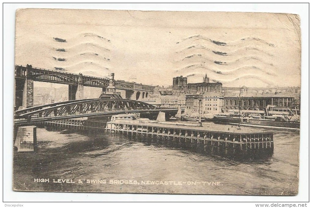 I2936 Newcastle Upon Tyne - High Level & Swing Bridges / Viaggiata 1920 - Newcastle-upon-Tyne