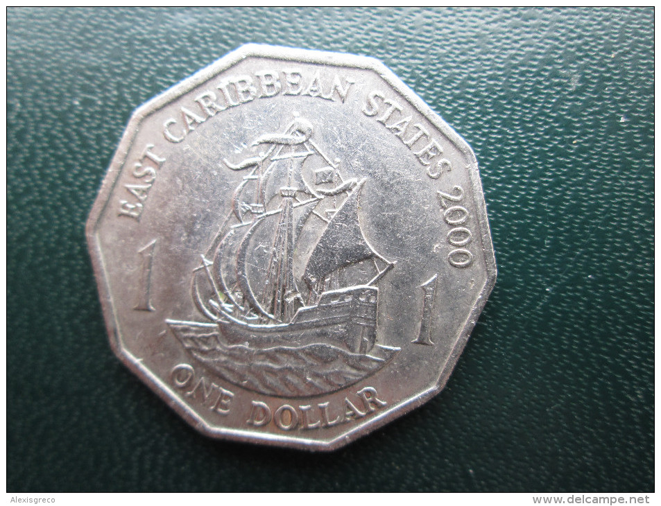 BRITISH Caribbean Territories EASTERN GROUP 2000 ONE DOL:LAR Copper-nickel USED Coin. - Caribe Oriental (Territorios Del)