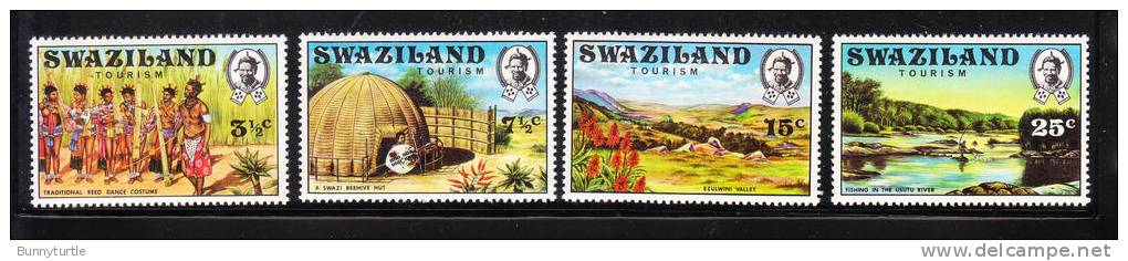 Swaziland 1972 Tourist Publicity Traditional Dancers Beehive Hut Fishing MNH - Swaziland (1968-...)