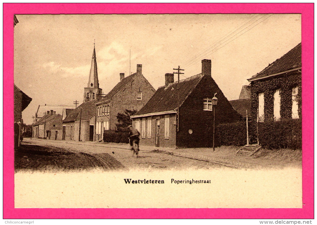 Westvleteren - Poperinghestraat - Animée - Cycliste - A. DOISE - A. ALLEWEIRELDT - Vleteren