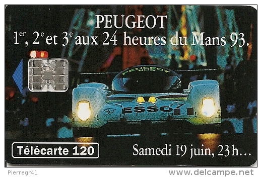 CARTE-PUBLIC-F410-120U-SC7-07/1993-PEUGEOT 905-SAMEDI 23H-UTILISE-TBE - 1993