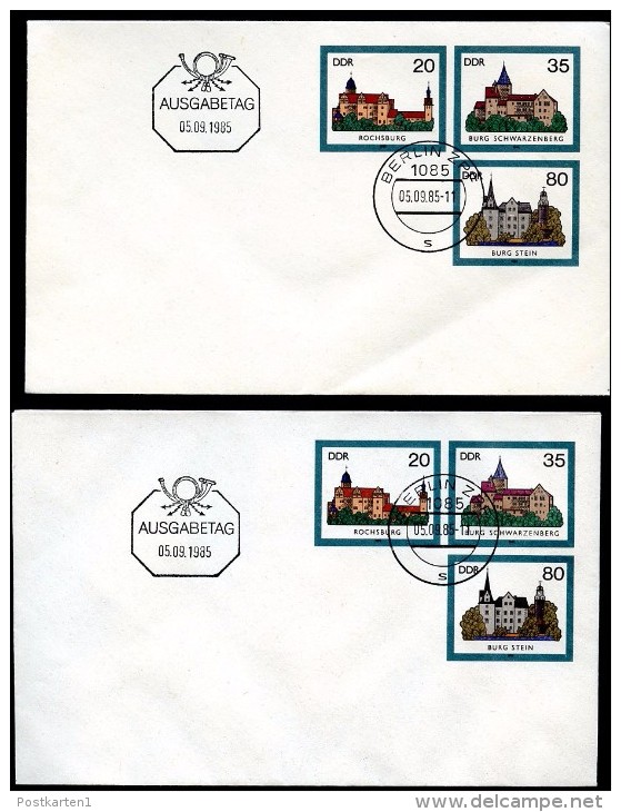 DDR U2 UMSCHLAG Burgen Der DDR SOST. VERSETZT 1985 - Covers - Used