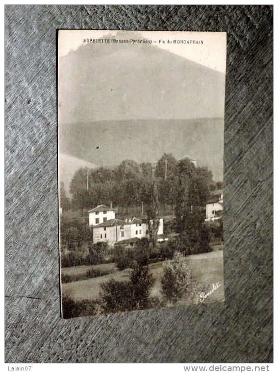 Carte Postale Ancienne :  ESPELETTE : Pic De Mondarrain, En 1945 - Espelette