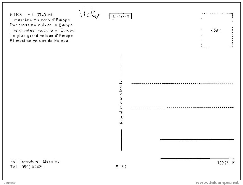 (303) Italy  - Mt Etna Volcano - Altri & Non Classificati