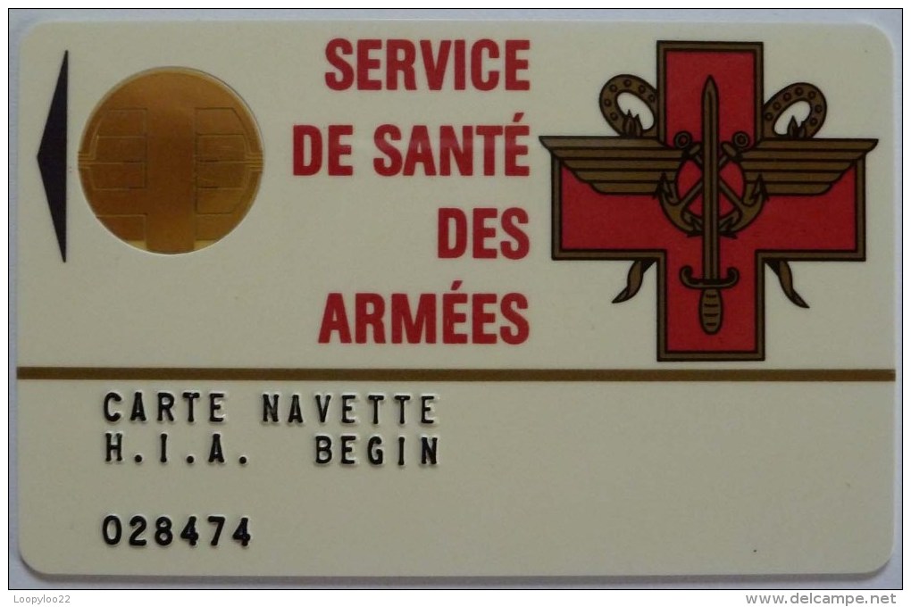 FRANCE - Smart Card - Health - Service De Sante Des Armees - Carte Navette - VF Used - Privées