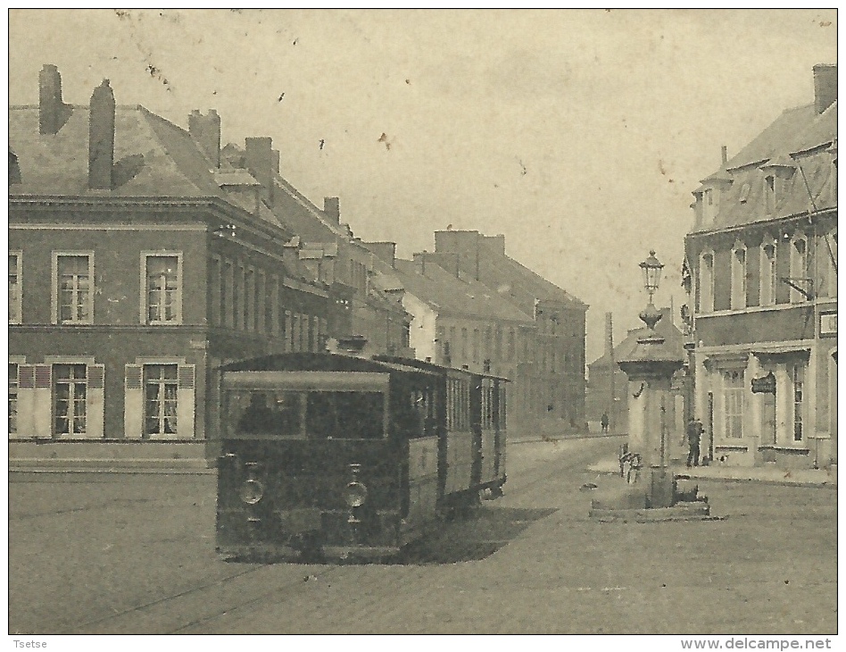 Saint-Ghislain - La Bibliothèque Et Le Passage De L'Ourse - Tram - Feldpost 1917 ( Voir Verso ) - Saint-Ghislain