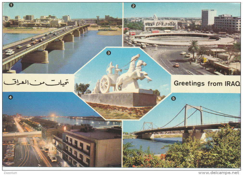 GREETINGS FROM   IRAQ, Vintage Old Photo Postcard - Iraq