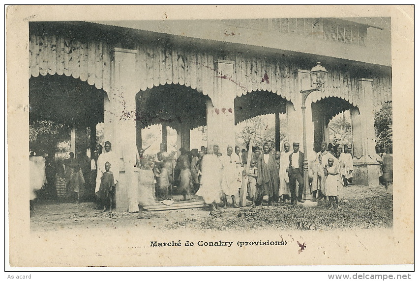 Marché De Conakry Provisions  Timbrée 1905 - Guinee