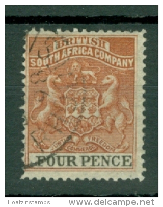 Rhodesia - BSAC: 1895   Arms    SG28     4d   [Perf: 12½]    Used - Andere & Zonder Classificatie