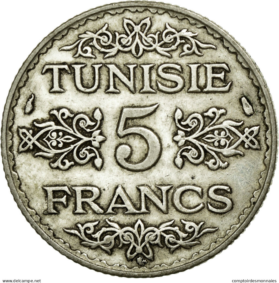 Monnaie, Tunisie, Ahmad Pasha Bey, 5 Francs, 1934, Paris, SUP, Argent, KM:261 - Tunisie