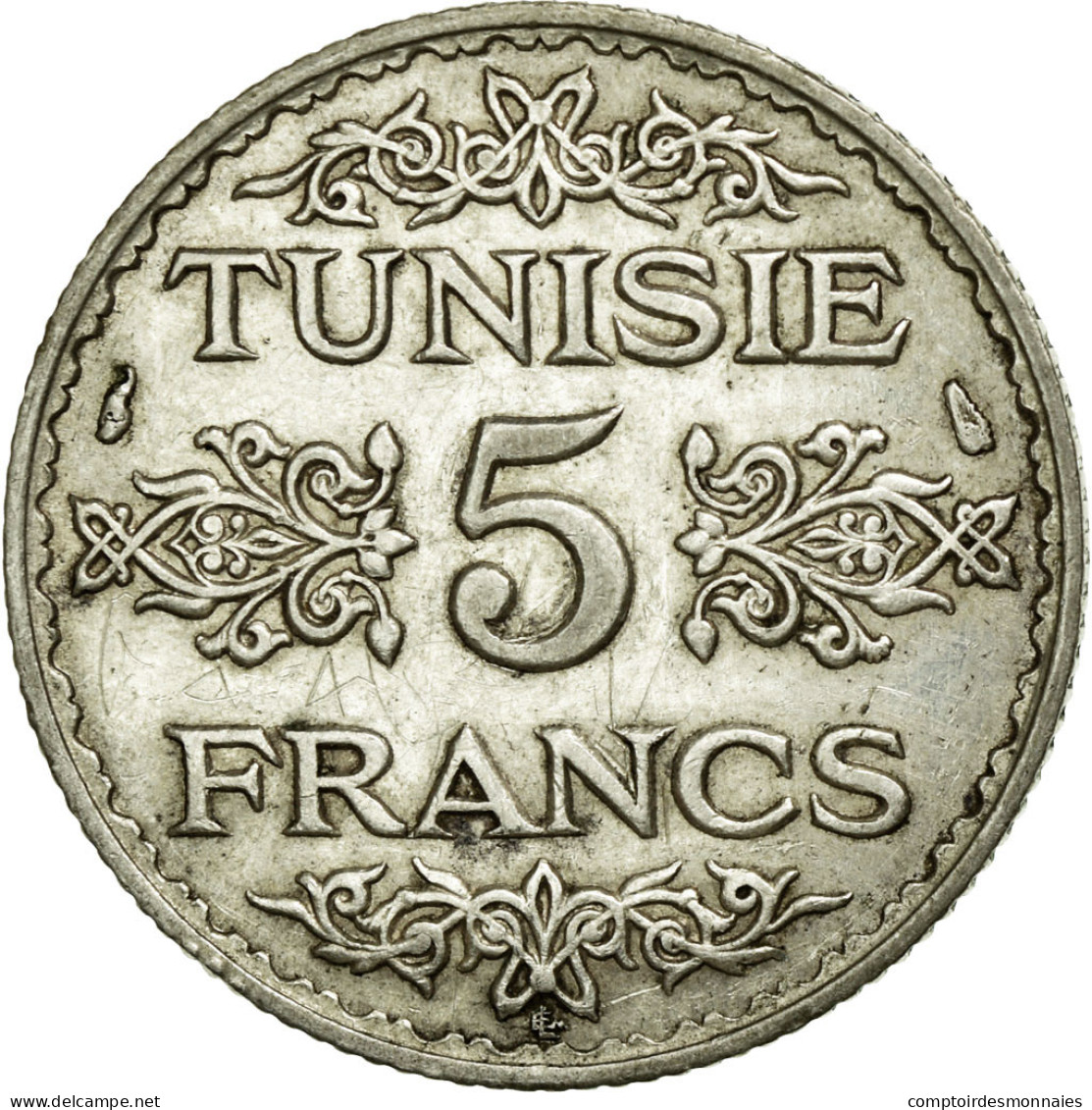 Monnaie, Tunisie, Ahmad Pasha Bey, 5 Francs, 1934, Paris, SUP, Argent, KM:261 - Tunisie