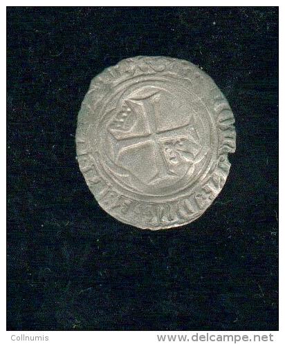 Charles VII Petit  Blanc De La 1ère  émission Rouen - 1422-1461 Karl VII. Der Siegreiche