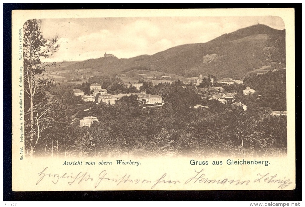 Gruss Aus Gleichenberg Ansicht Vom Obern Wierberg / No. 193, Atelier Betty / Year 1901 / Old Postcard Circulated - Bad Gleichenberg
