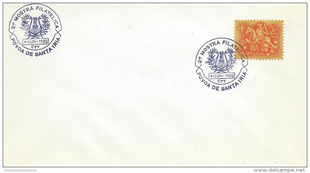 TIMBRES - STAMPS - MARCOPHILIE - PORTUGAL - CACHET II EXPOSITION PHILATELIQUE - PÓVOA DE SANTA IRIA 04-06-1970 - Postal Logo & Postmarks