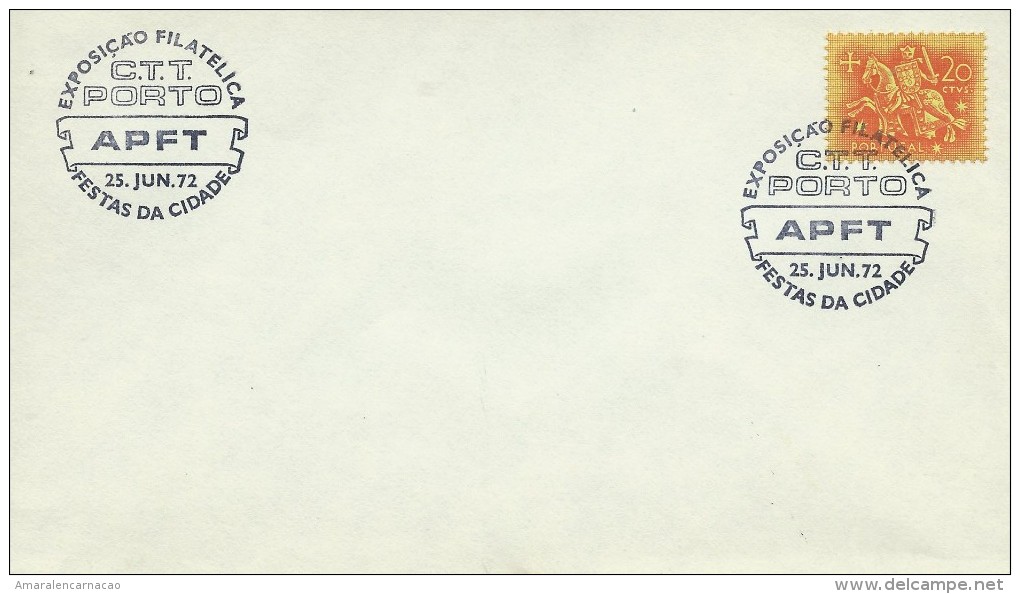 TIMBRES - STAMPS - MARCOPHILIE - PORTUGAL - CACHET  EXPOSITION PHILATELIQUE - APFT - FÊTES DE VILLE - PORTO 25-06-1972 - Postal Logo & Postmarks