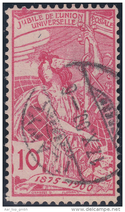 Schweiz 1900-10-17 FLAWYL Auf 10Rp. UPU Zu#78A Abart Fleck - Errors & Oddities