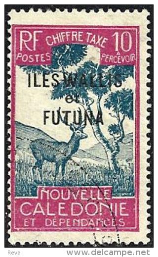 FRANCAISE WALLIS ET FUTUNA ANIMAL O/P ON NC SET OF 1 STAMP 10 CENTIMES USEDLH 1940's(?) SGD88 READ DESCRIPTION !! - Oblitérés