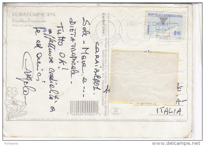 PO1103D# REPUBBLICA DOMINICANA - PLAYA BOCA CHICA  VG 2001 - Dominikanische Rep.