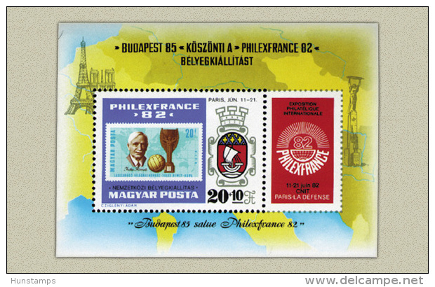 Hungary 1982. Philexfrance Exhibition Sheet MNH (**) Michel: Block 157A / 5 EUR - Unused Stamps