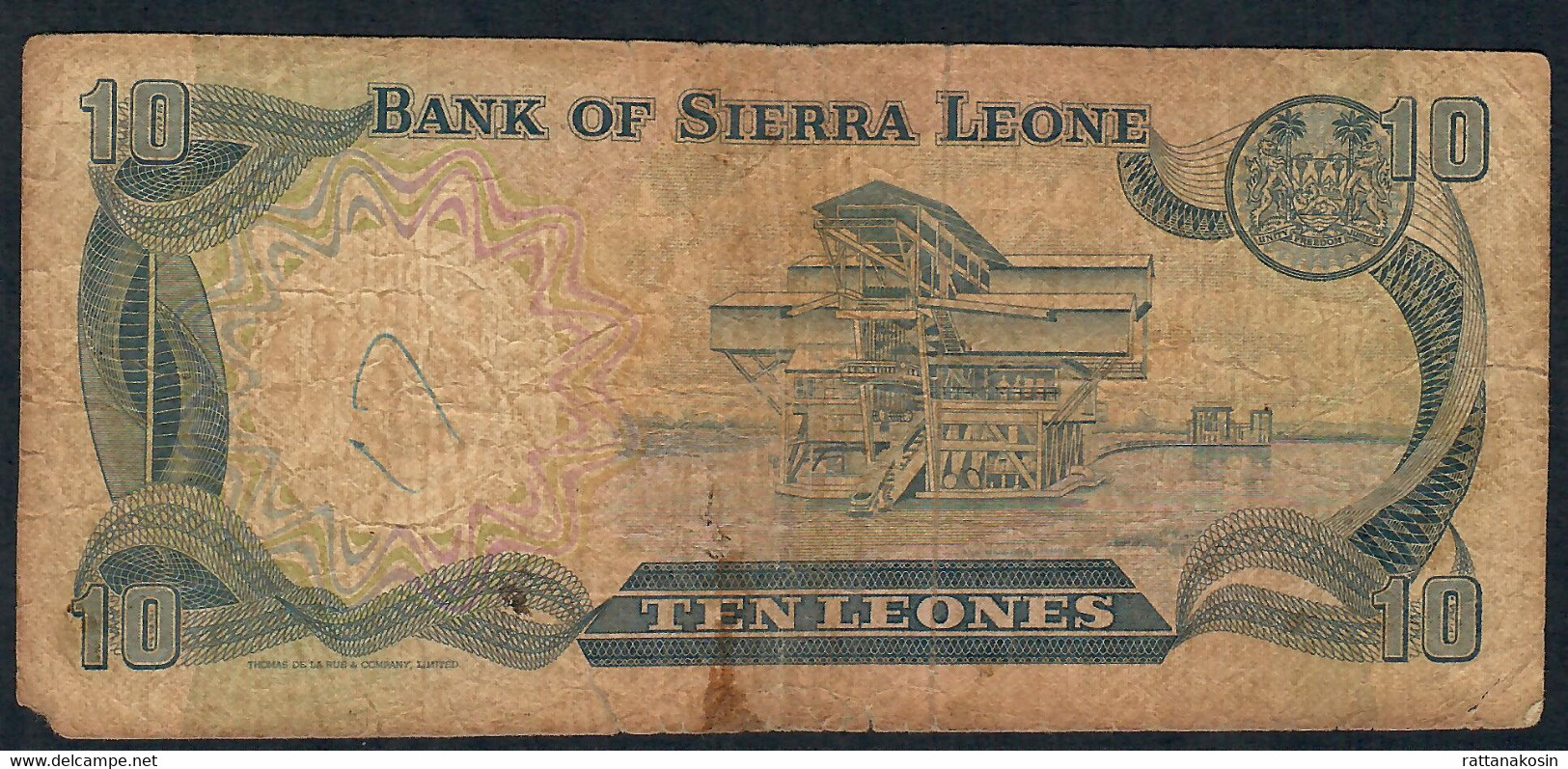 SIERRA  LEONE FIRST PREFIX P13 10  LEONES 1.7.1980 #E/13    DATE RARELY SEEN ! VG - Sierra Leone