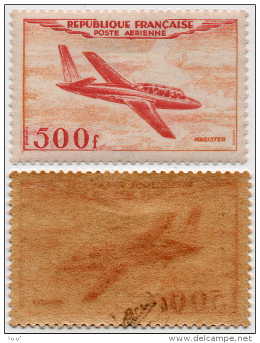 Yvert Poste Aérienne 32 - 500 F Jaune Orange Et Rouge  - Neuf Sans Trace De Charnière - Signé Calves - 1927-1959 Matasellados