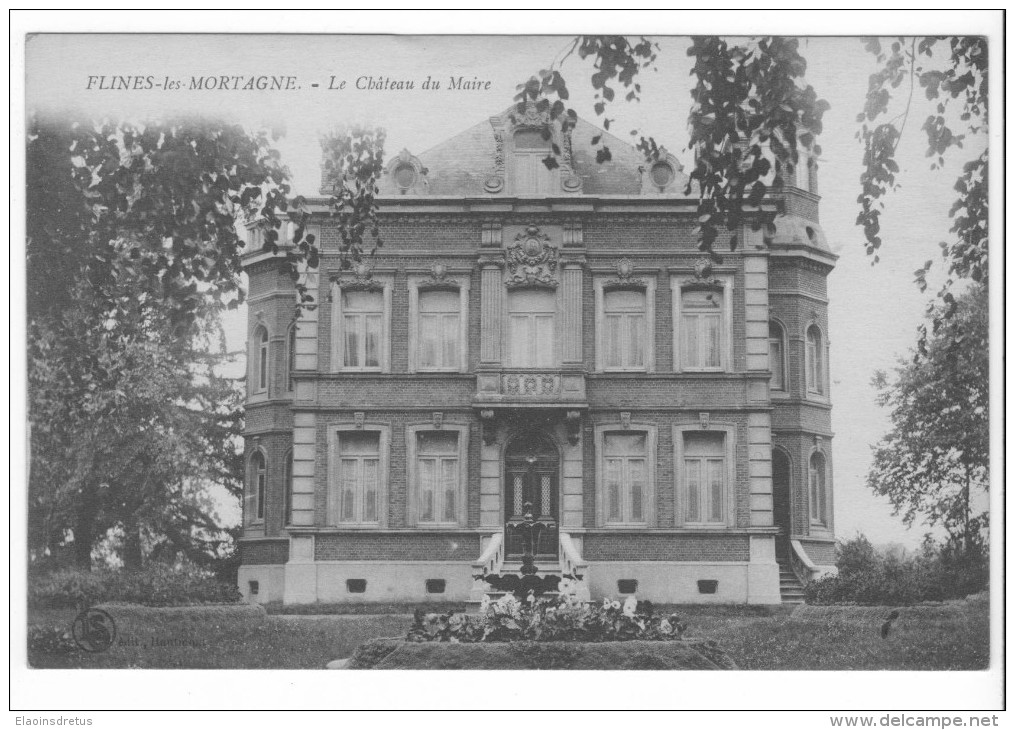 Flines-les-Mortagne (59) - Le Château Du Maire. Bon état, Non Circulé. - Autres & Non Classés