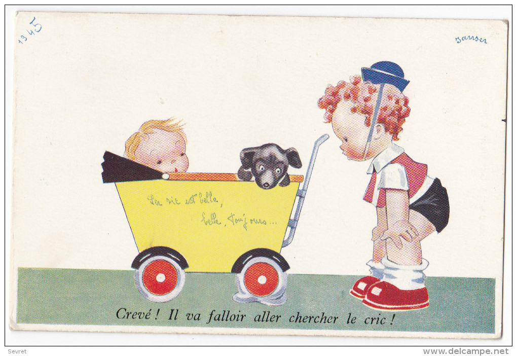 Illustrateur JANSER. - Bébé Dans Landau. - Collezioni & Lotti