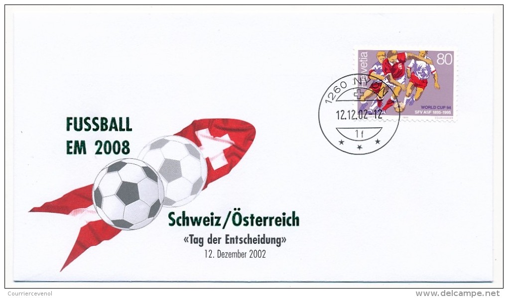 SUISSE - 2 Enveloppes - FOOTBALL - Nouveau Stade National Bâle (2003) - Suisse / Autriche (2002) - Briefe U. Dokumente