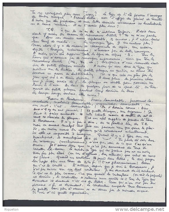 FR - 1944 -  GIRONDE -  BLOC DE QUATRE  PETAIN SUR LETTRE RECOMMANDE DE BORDEAUX POUR BRUXELLES -