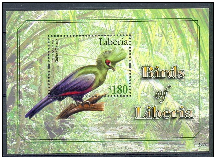 LIBERIA * BLOCK 1v 2010 * BIRDS OF LIBERIA * BIRD OISEAU * MNH - Liberia