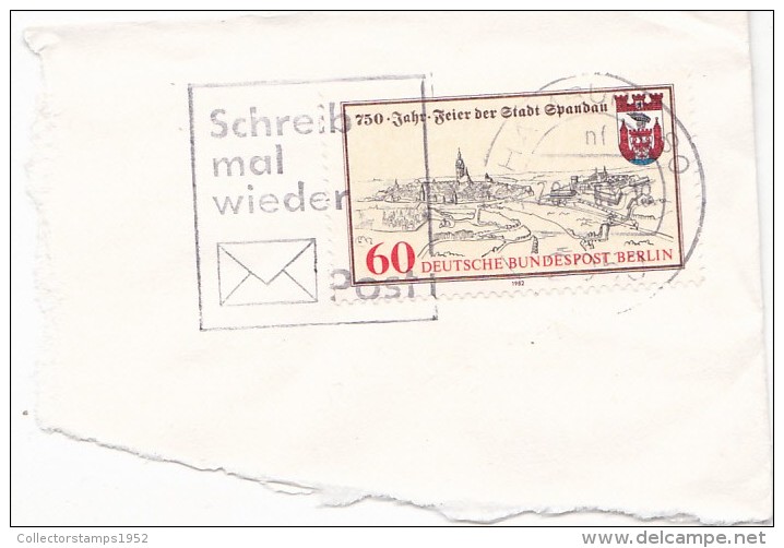 5969A  FEDERAL REPUBLIC GERMANIA 1982 USED FRAGMENT. - Andere & Zonder Classificatie