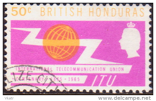 British Honduras 1965 SG #223 50c VF Used ITU Centenary - British Honduras (...-1970)