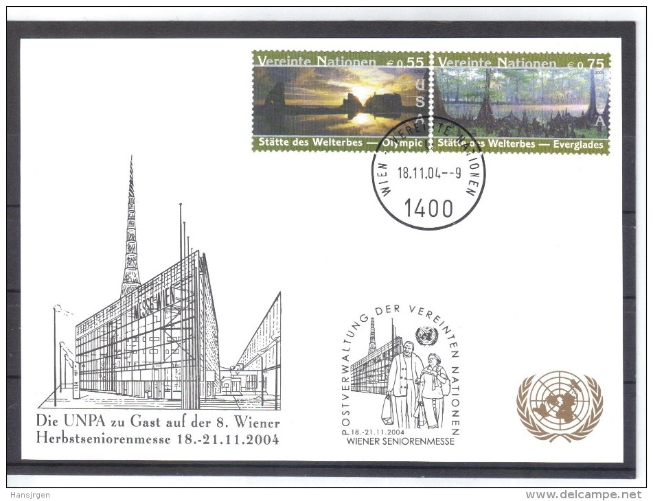 RTY60  UNO WIEN 2003  MICHL 397/98  WEISSE KARTE - White Cards SIEHE ABBILDUNG - Used Stamps