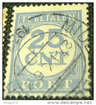 Netherlands 1921 Postage Due 25c - Used - Strafportzegels