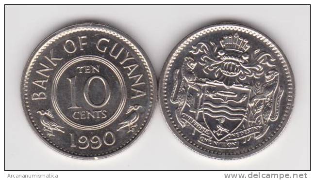 Guyana 10 Céntimos 1.990 Cu Ni KM#33 SC/UNC     T-DL-10.283 - Sonstige – Afrika