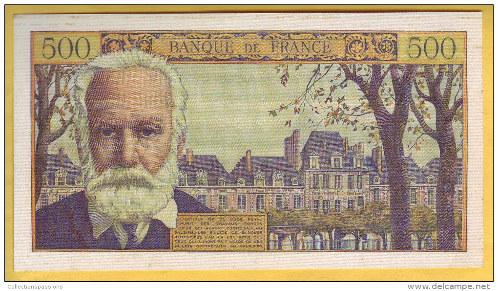 BILLET FRANCAIS - 500 Francs Victor Hugo 6.2.1958 SUP - 500 F 1954-1958 ''Victor Hugo''