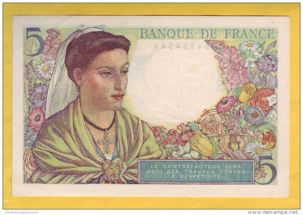 BILLET FRANCAIS - 5 Francs Berger 5.4.1945  SPL - 5 F 1943-1947 ''Berger''