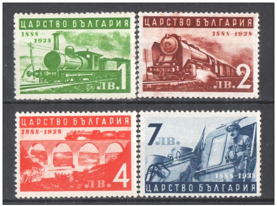 50-399 // BG -1939  50 JAHRE EISENBAHNEN   Mi  354/57 ** - Unused Stamps