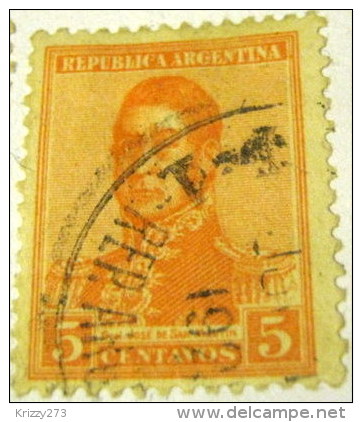 Argentina 1917 General San Martin 5c - Used - Oblitérés