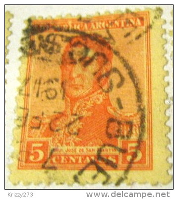 Argentina 1917 General San Martin 5c - Used - Oblitérés