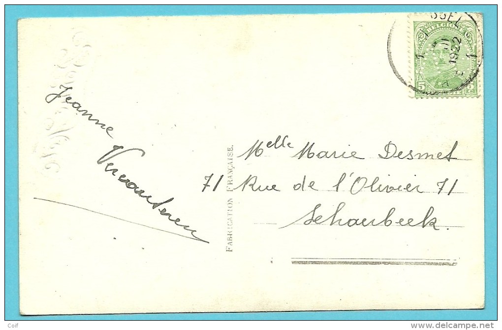 137 Op Postkaart Met Firmaperforatie (Perfin / Perfore) " V.G. " - 1909-34