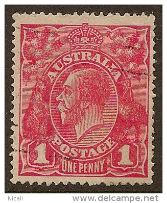 AUSTRALIA 1916 1d Light Rose-red SG 47b U #LW36 - Used Stamps