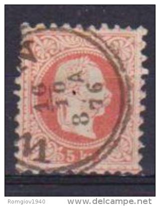 AUSTRIA  1874 EFFIGE DI FRANCESCO GIUSEPPE  UNIF. 34 / I USATO VF - Usati