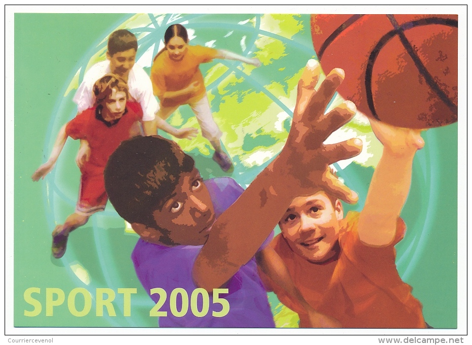 SUISSE - 2 Cartes Entiers Postaux - BASKET-BALL - Année Internationale Du SPORT 2005 - Neuve Et Premier Jour - Basket-ball