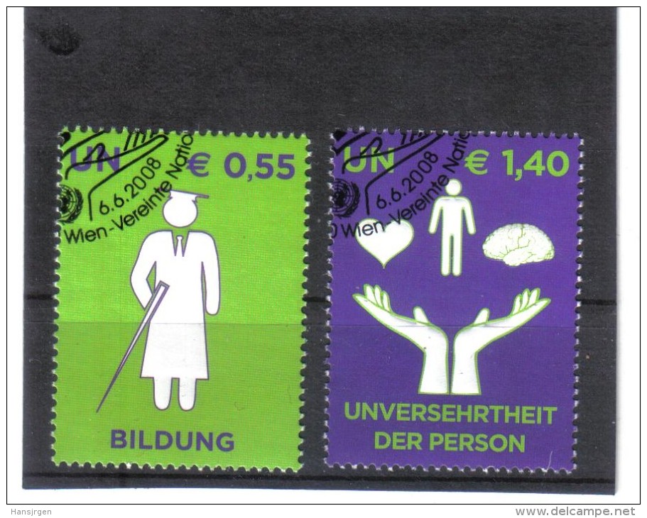 JOO1276  UNO WIEN 2008  MICHL 543/44 Used/gestempelt SIEHE ABBILDUNG - Used Stamps