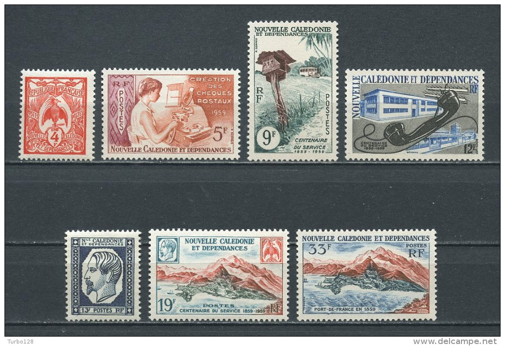 Nlle Calédonie 1960 N° 295/301 ** Neufs = MNH Superbes Cote 22 € Postes Cagou Télécommunications - Neufs