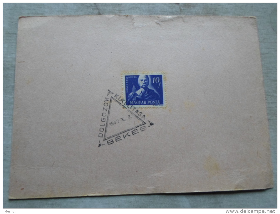 Hungary- Tábori Postai Levelezölap - Dolgozók Kiállítása - BÉKÉS 1947     D128916 - Hojas Completas