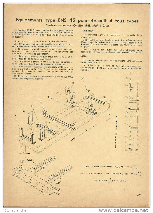 Voiture Renault, R 4, 4 L - 1968 - Regie Nationale (Billancourt 92) - Fiche Technique L'expert Automobile - Material Und Zubehör